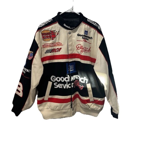 Vintage Dale Earnhardt Jeff Hamilton Jacket Nascar Racing Goodwrench Rare Sz L - Picture 1 of 10